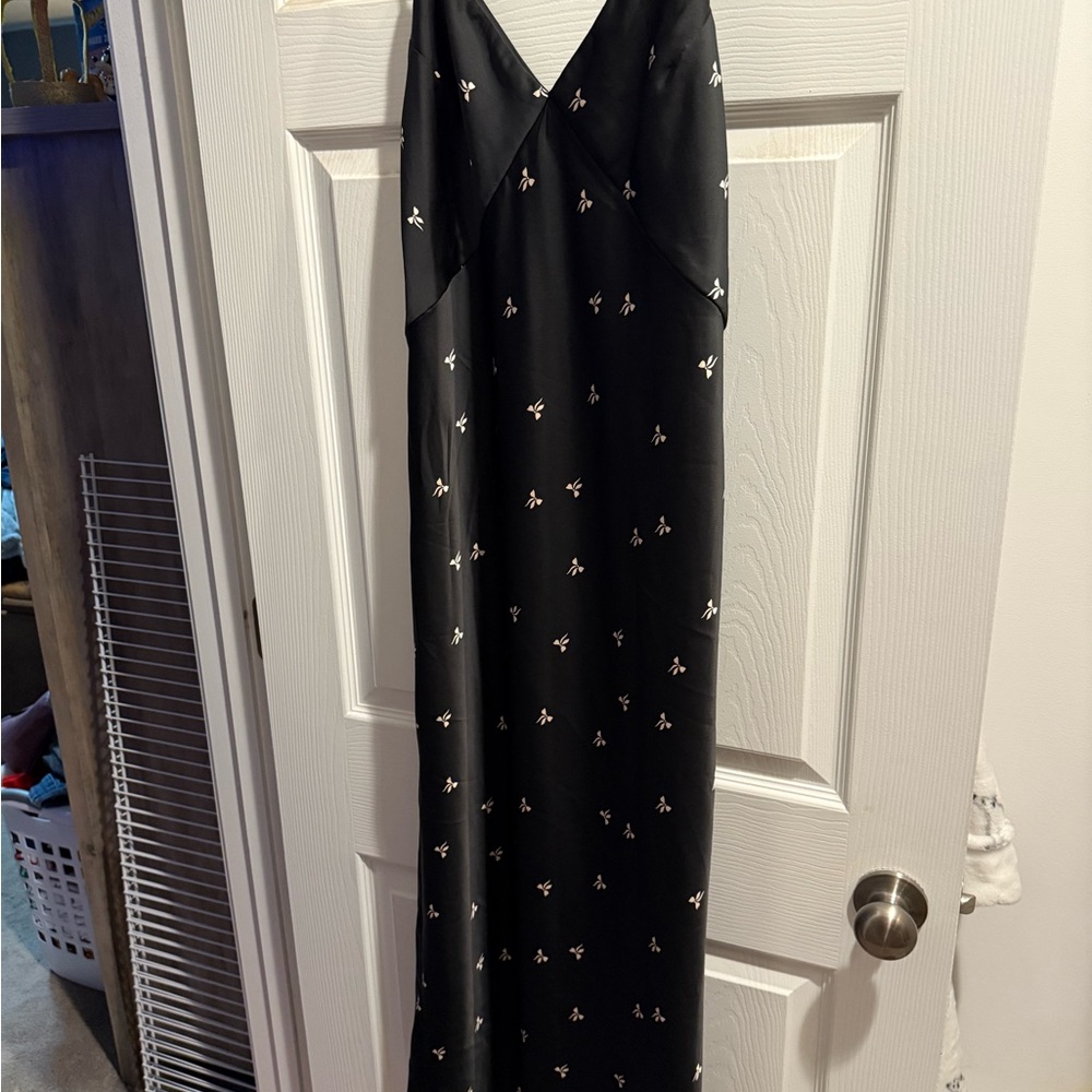 A New Day Black Dress with Cream Accents